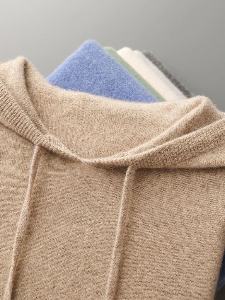 100% Cashmere Hooded Sweater - Verocci Essentials