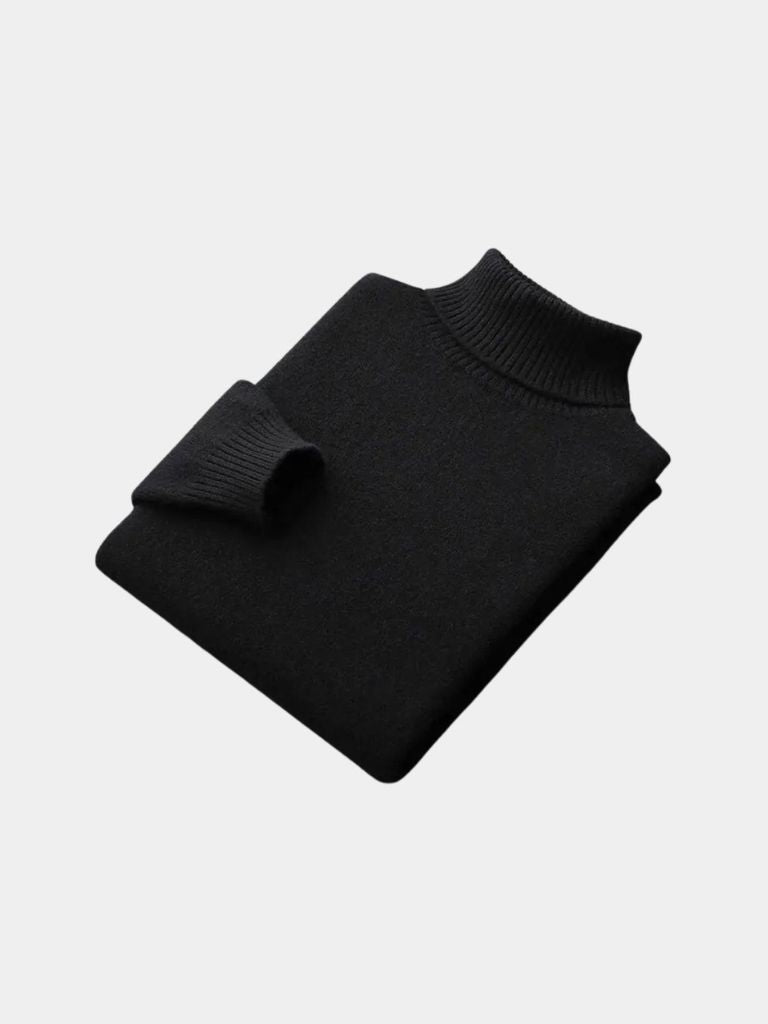 100% Merino Wool Turtleneck Sweater - Verocci Essentials