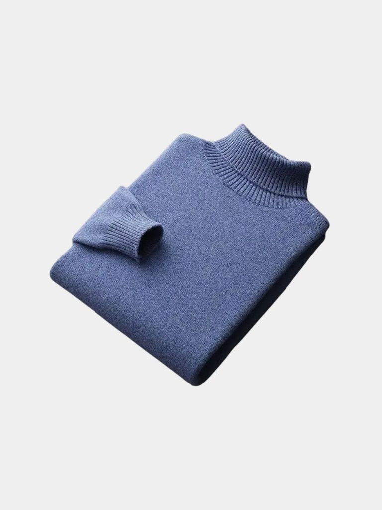100% Merino Wool Turtleneck Sweater - Verocci Essentials
