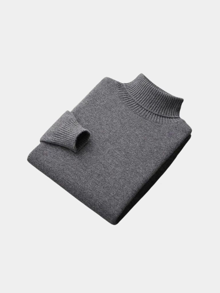 100% Merino Wool Turtleneck Sweater - Verocci Essentials