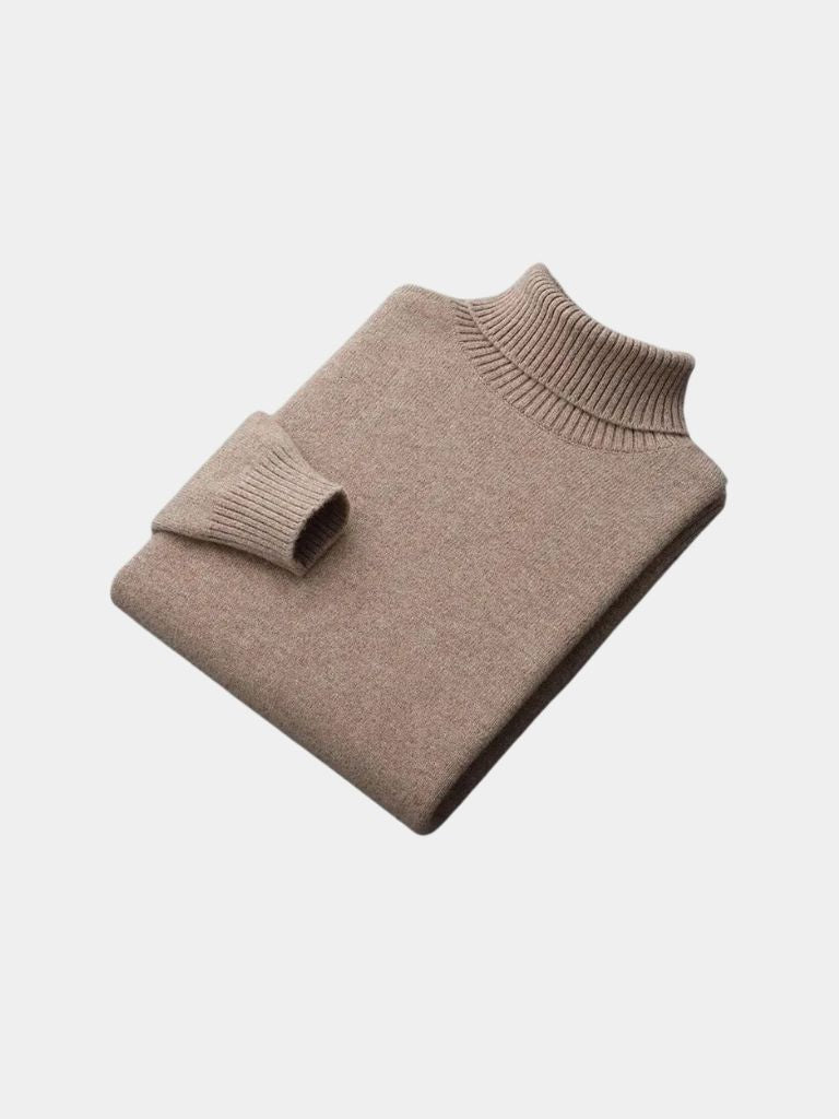 100% Merino Wool Turtleneck Sweater - Verocci Essentials