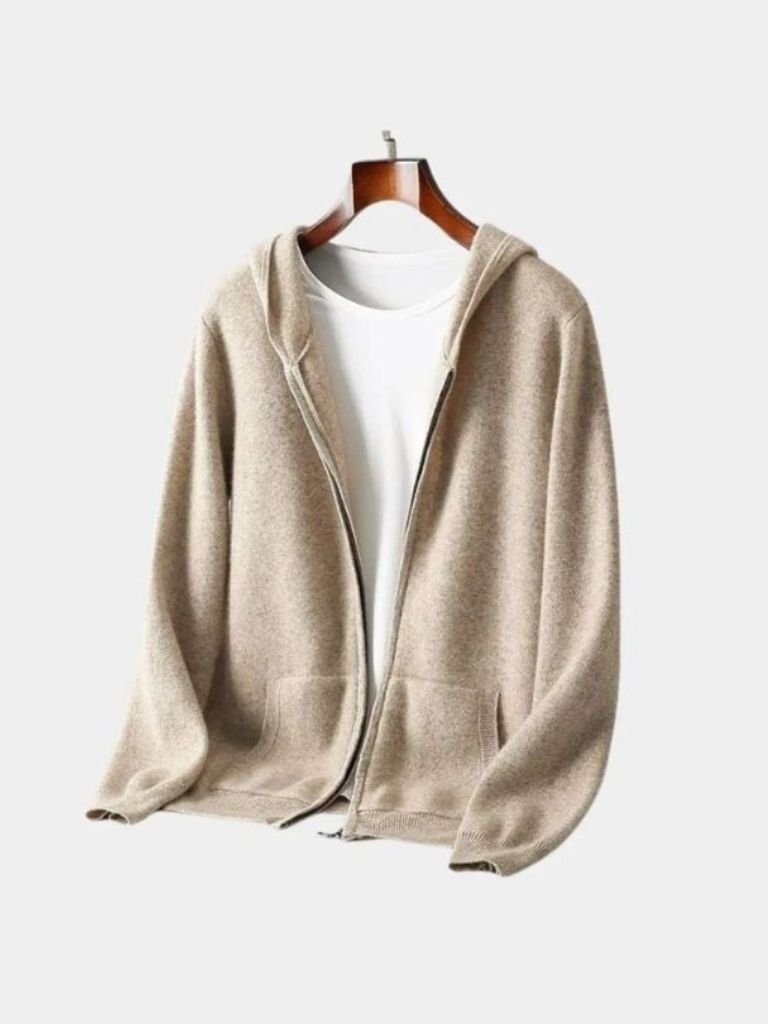 100% Merino Wool Zip Solid Color Sweater - Verocci Essentials