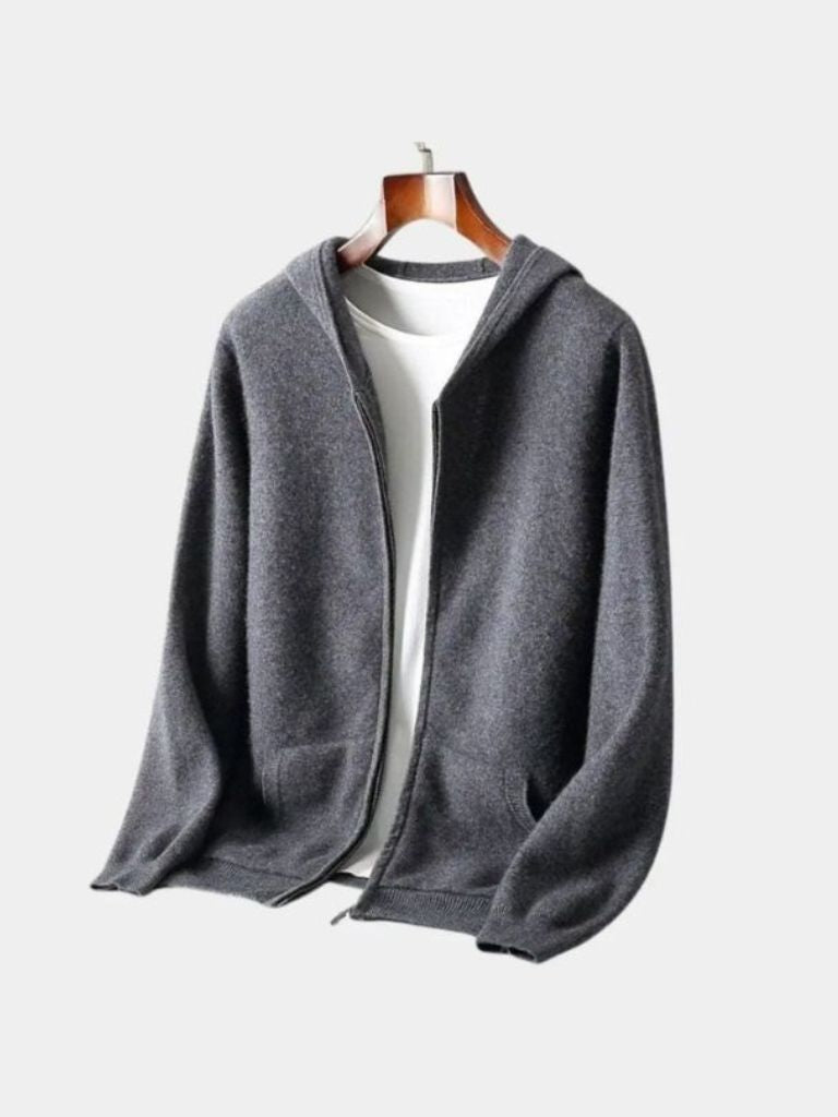 100% Merino Wool Zip Solid Color Sweater - Verocci Essentials