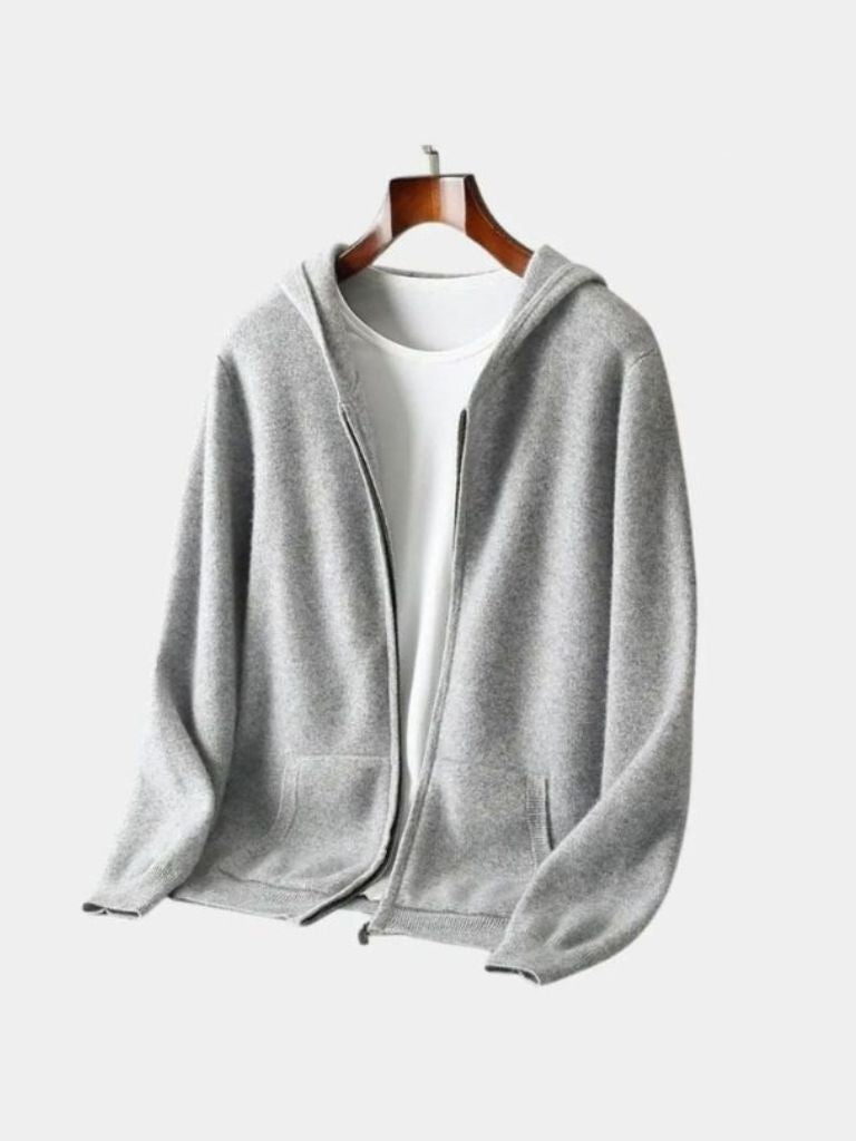 100% Merino Wool Zip Solid Color Sweater - Verocci Essentials