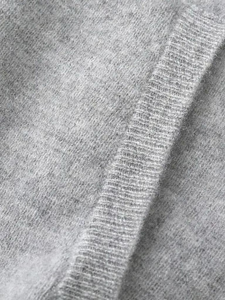 100% Merino Wool Zip Solid Color Sweater - Verocci Essentials