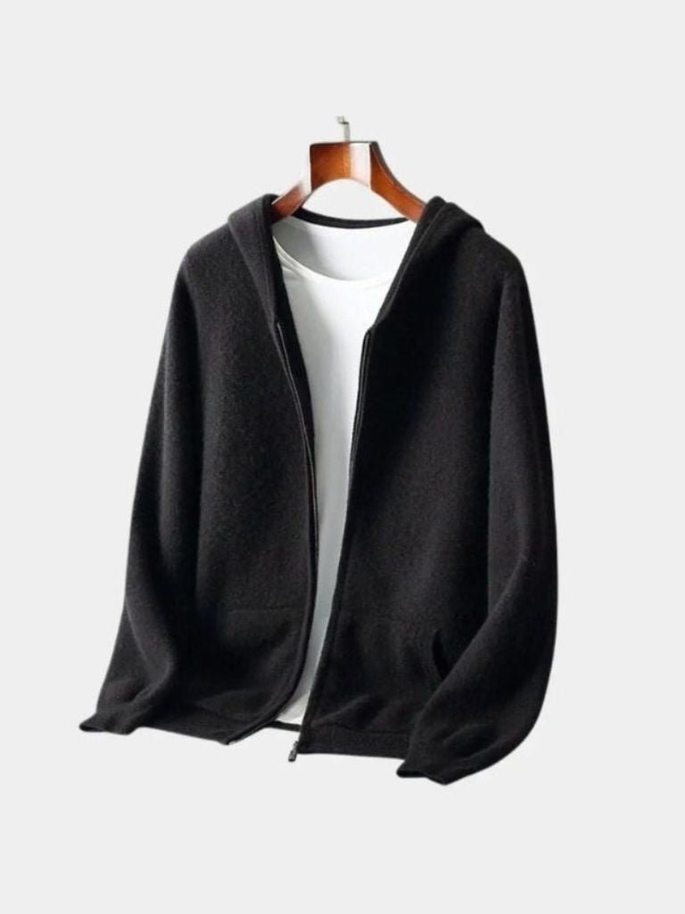 100% Merino Wool Zip Solid Color Sweater - Verocci Essentials