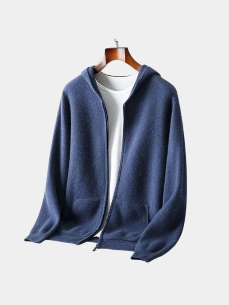 100% Merino Wool Zip Solid Color Sweater - Verocci Essentials