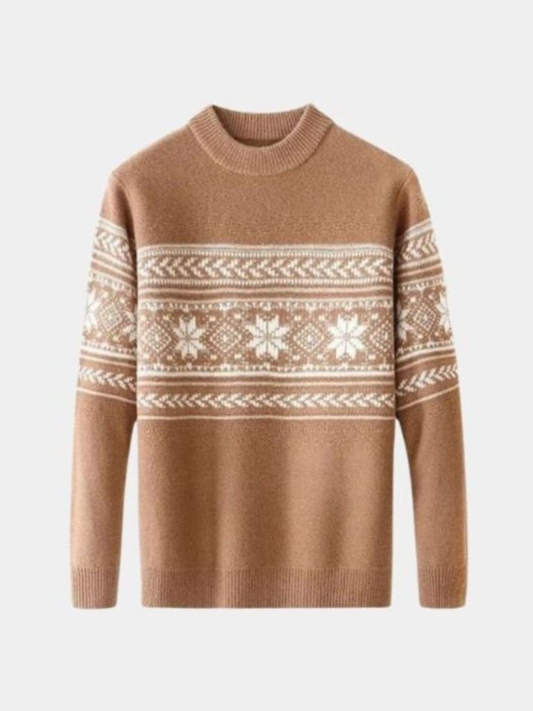 100% Wool Fair Isle Pullover Sweater Jumper - Verocci Essentials