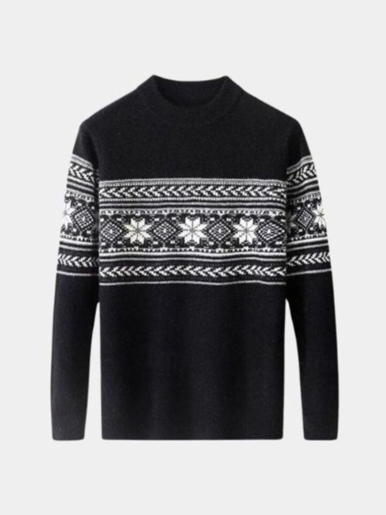 100% Wool Fair Isle Pullover Sweater Jumper - Verocci Essentials