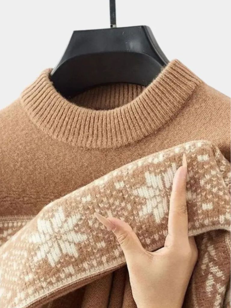 100% Wool Fair Isle Pullover Sweater Jumper - Verocci Essentials