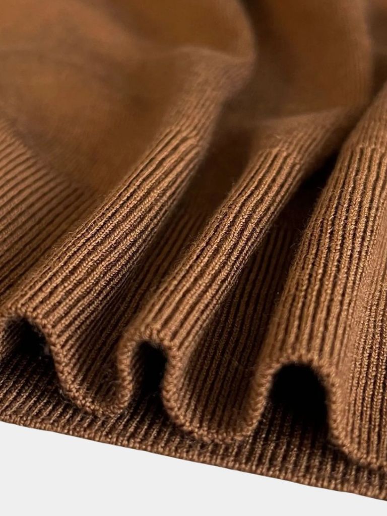 100% Wool Knit V Neck Turndown Polo Pullover - Verocci Essentials
