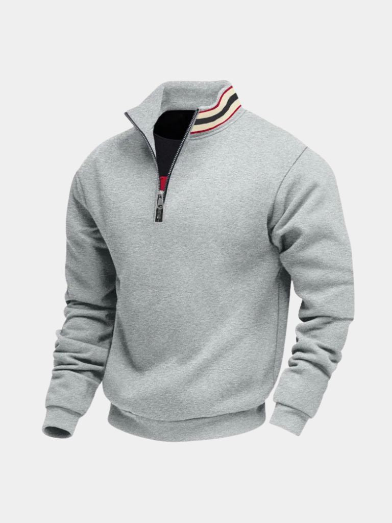 Regent Striped High Collar Pullover - Verocci Essentials