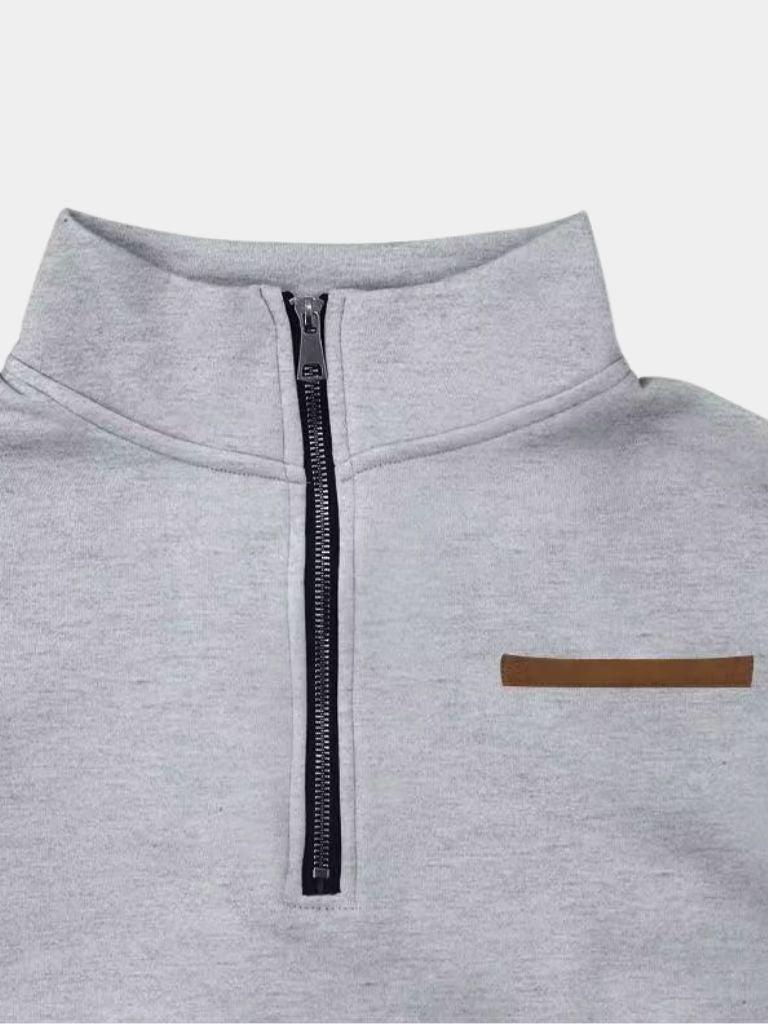 Slate Urban High Collar Pullover - Verocci Essentials