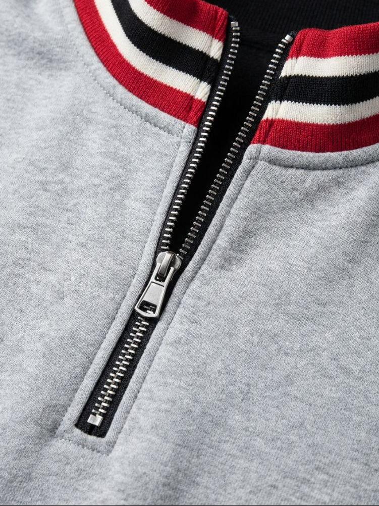 Regent Striped High Collar Pullover - Verocci Essentials