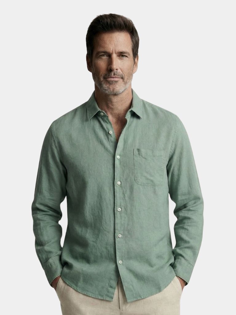 Long Sleeve Essential Linen Shirt - Verocci Essentials
