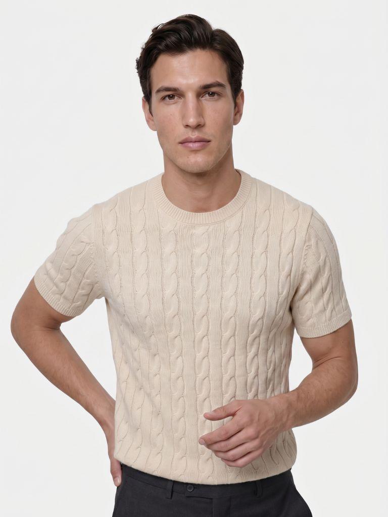 Classic Lozenge Knit T-Shirt - Verocci Essentials
