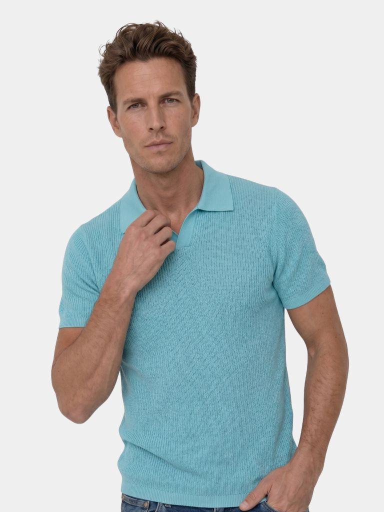Casual Buttonless Knit Polo Shirt - Verocci Essentials