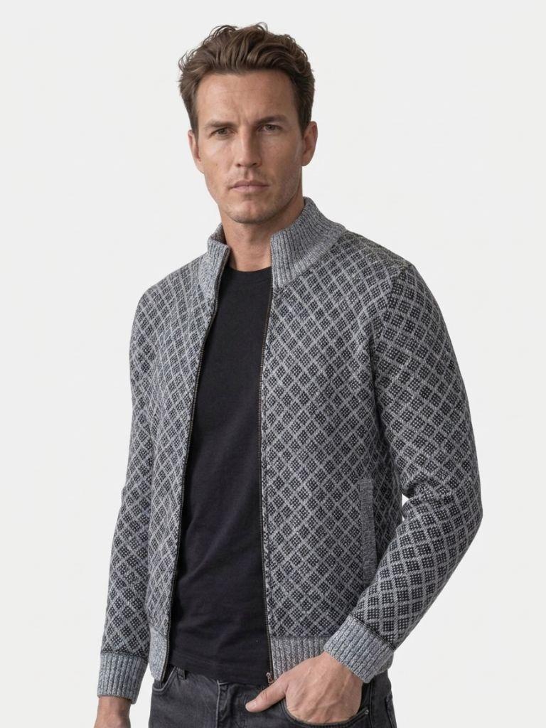 Vintage Jacquard Cardigan - Verocci Essentials