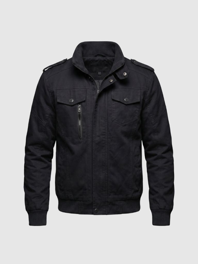 Command Ribbed Collar Jacket - Verocci Essentials