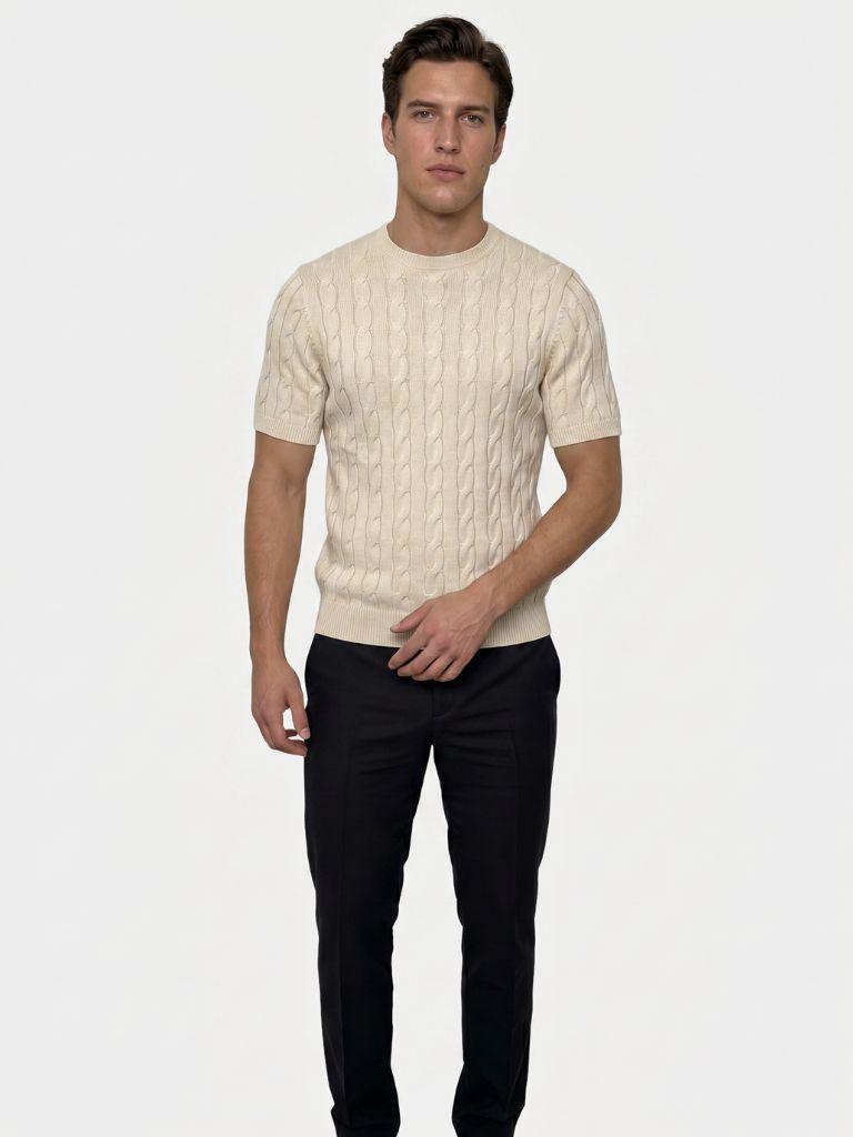 Classic Lozenge Knit T-Shirt - Verocci Essentials