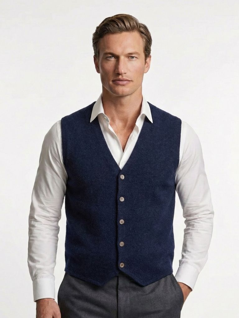 Cashmere Cardigan Vest  - Verocci Essentials