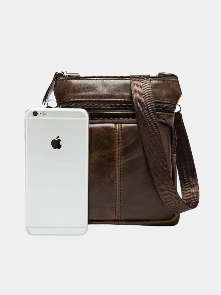 Crossbody Leather Shoulder Bag - Verocci Essentials