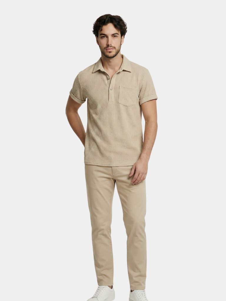 Textured Short Sleeve Shirt - Verocci Essentials