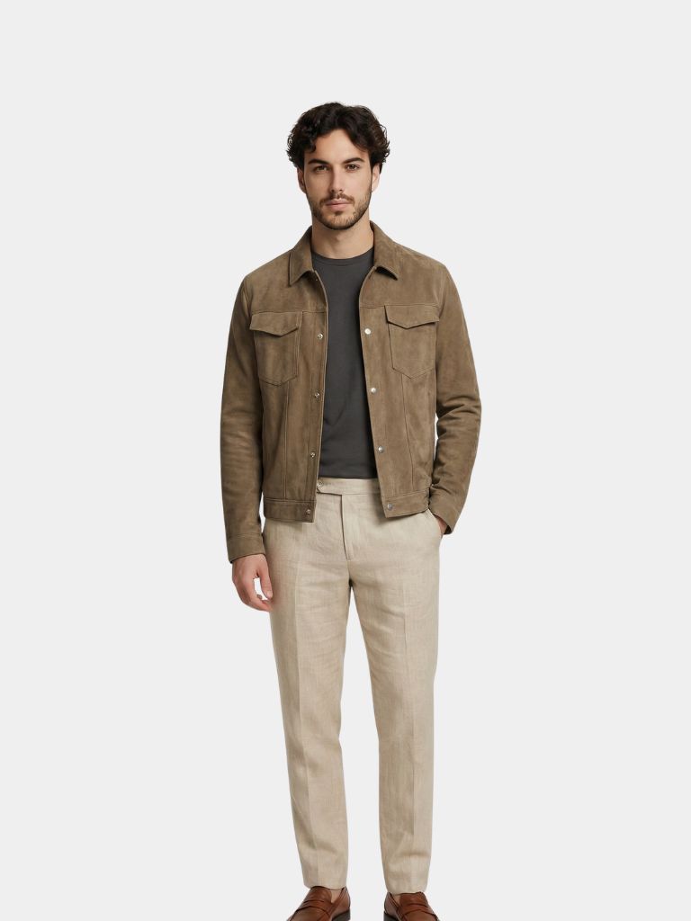 Laurent Leather Aviator Jacket - Verocci Essentials