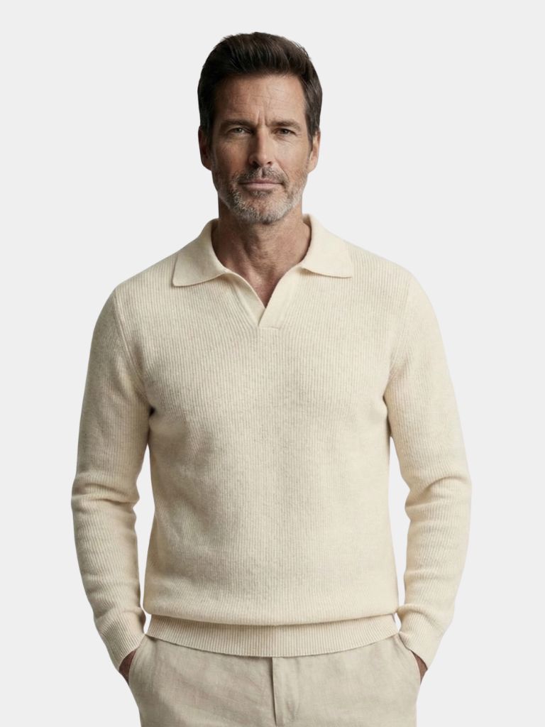 Essential V-Neck Polo Pullover - Verocci Essentials
