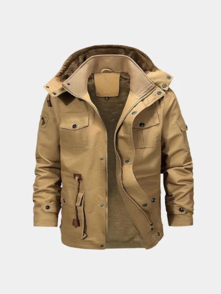 Fleece Hooded Bomber Jacket - Verocci Essentials
