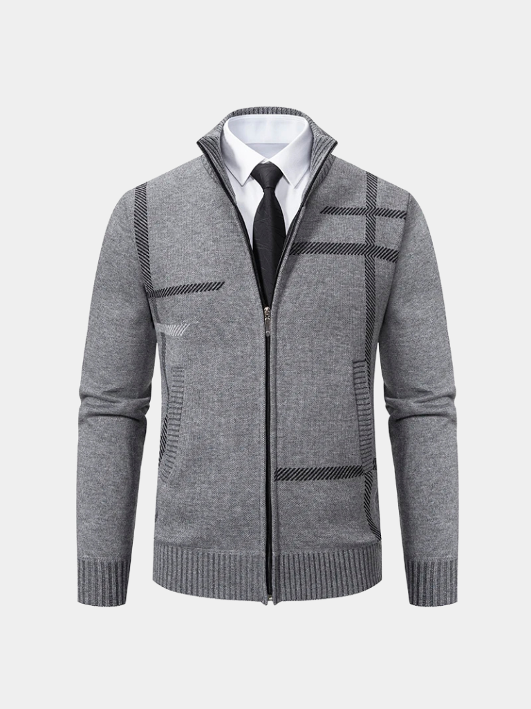 Graphite Symmetry Knit Jacket - Verocci Essentials