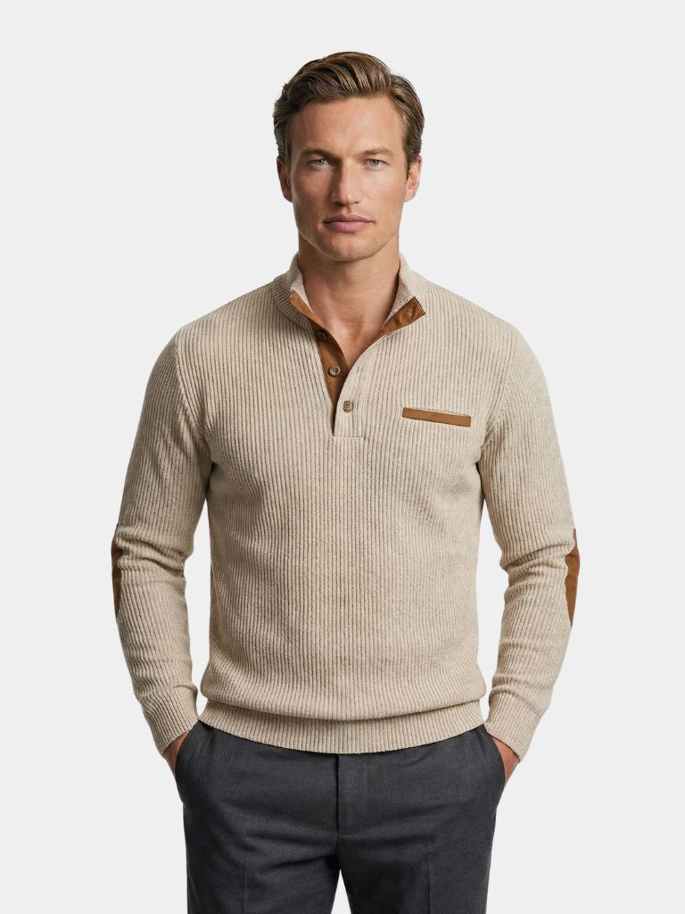 Monaco Casual Henley Pullover - Verocci Essentials