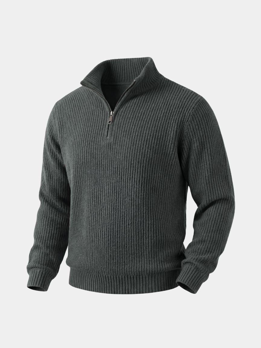 Classic Highland Quarter-Zip Sweater - Verocci Essentials