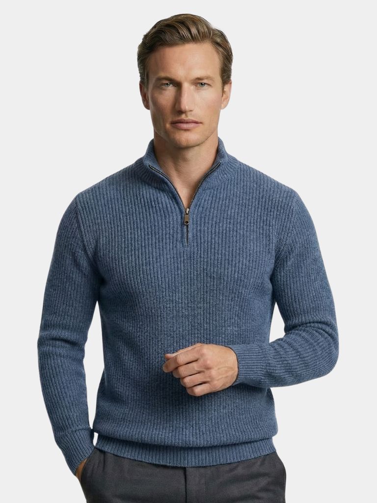 Classic Highland Quarter-Zip Sweater - Verocci Essentials