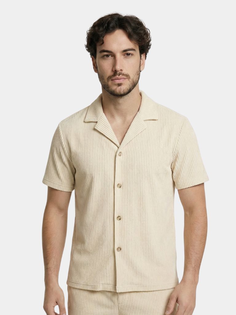 Minimalist Corduroy Set Shorts and Shirt - Verocci Essentials