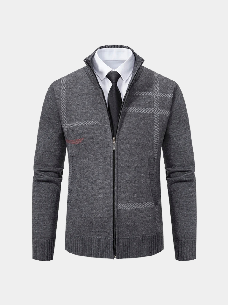 Graphite Symmetry Knit Jacket - Verocci Essentials