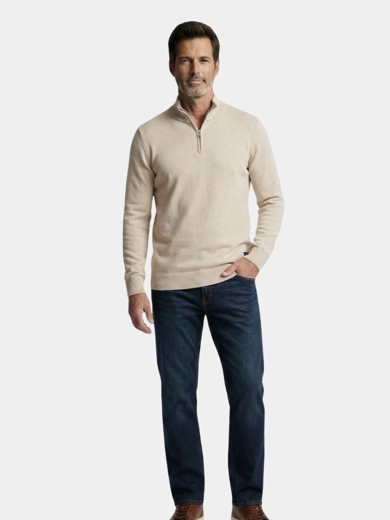 Half Zip Knitwear Solid Color Cardigan Sweater - Verocci Essentials