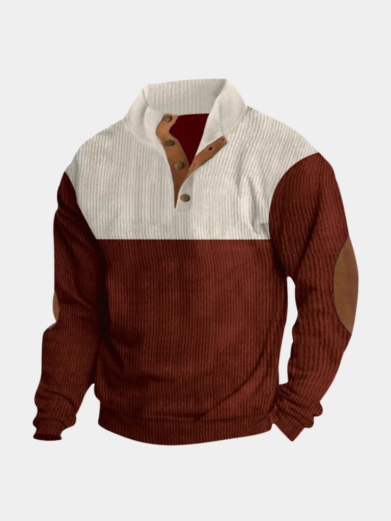 High Collar Corduroy Retro Pullover - Verocci Essentials