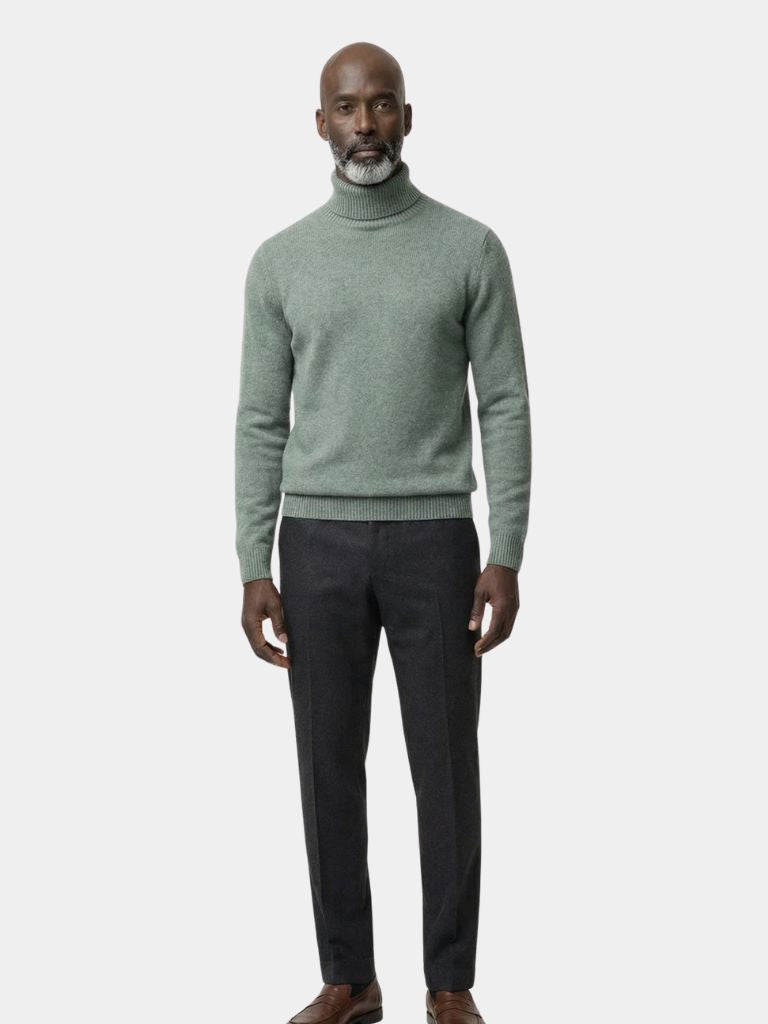 100% Merino Wool Turtleneck Sweater - Verocci Essentials