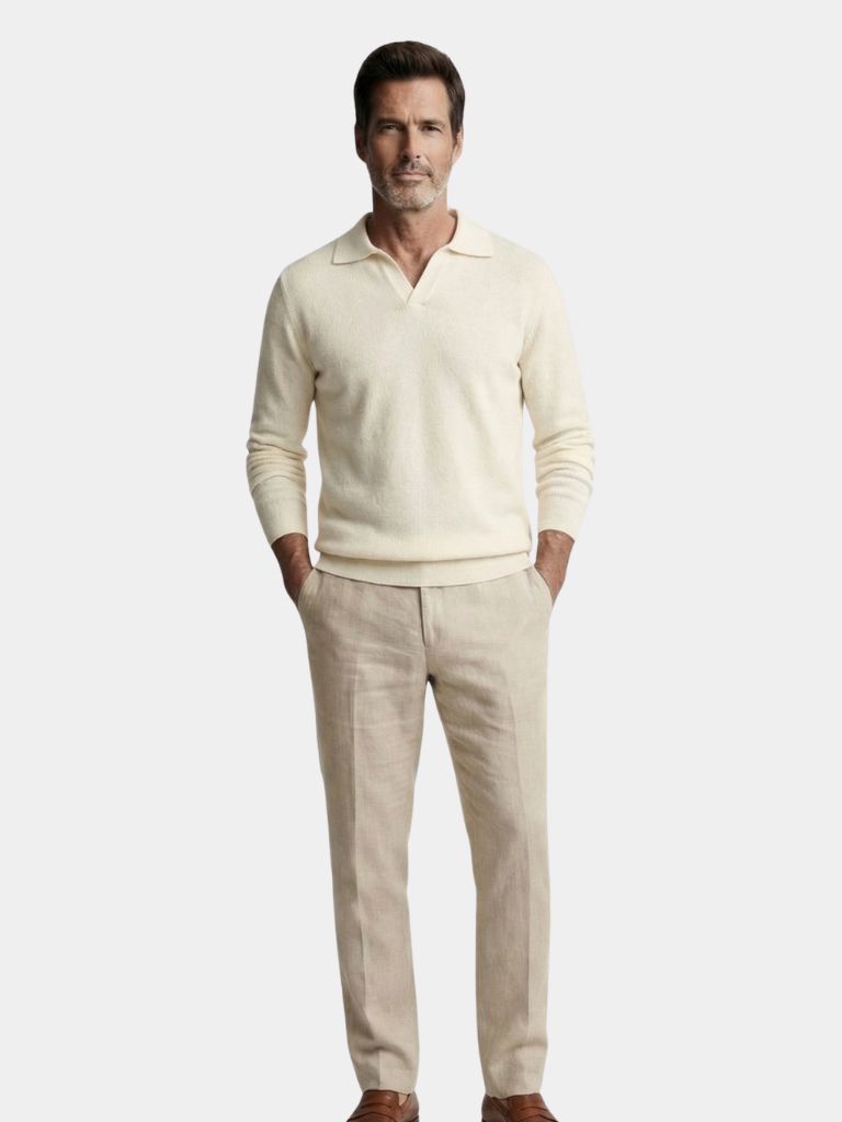 Essential V-Neck Polo Pullover - Verocci Essentials