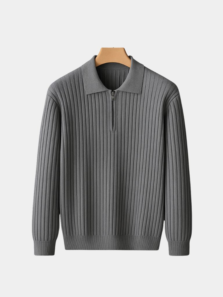 Alpine Riviera Knit Polo Pullover - Verocci Essentials