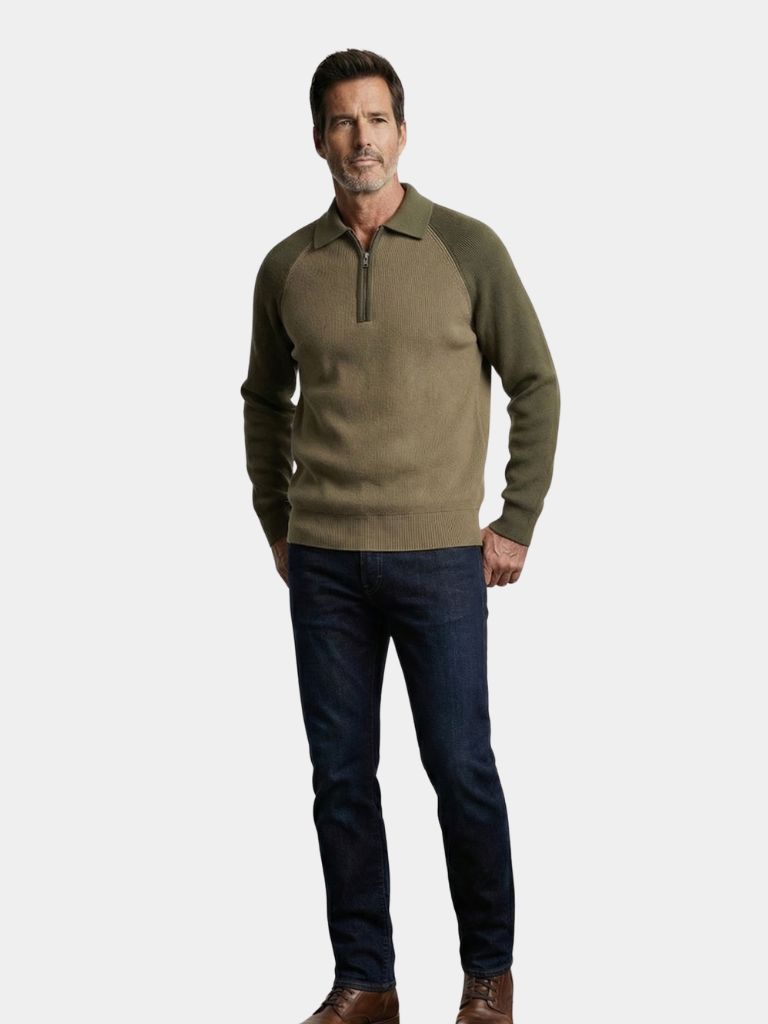 Raglan Quarter Zip Sweater - Verocci Essentials