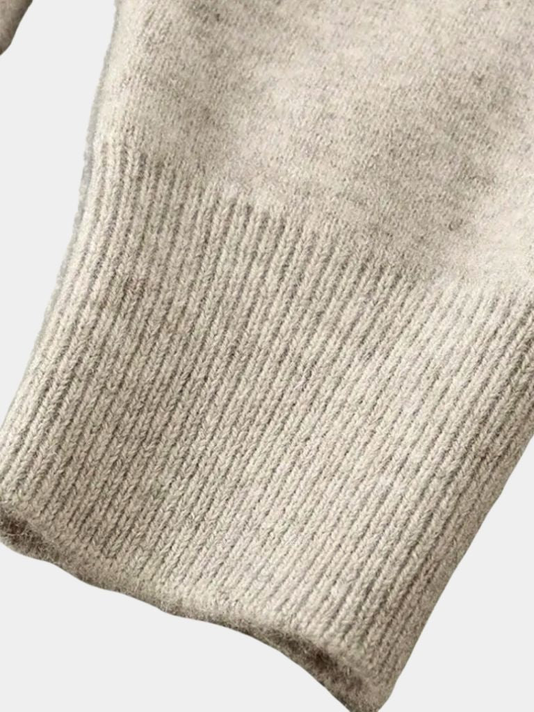 100% Merino Wool V Neck Knitwear Cardigan Sweater - Verocci Essentials
