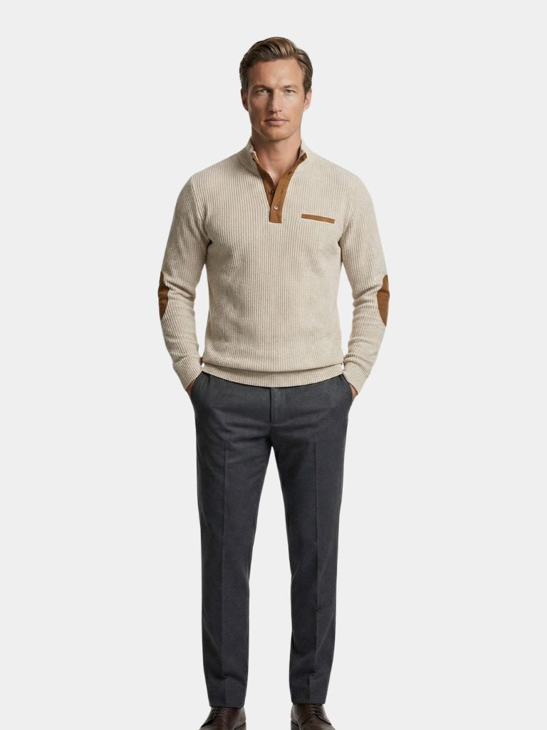 Monaco Casual Henley Pullover - Verocci Essentials