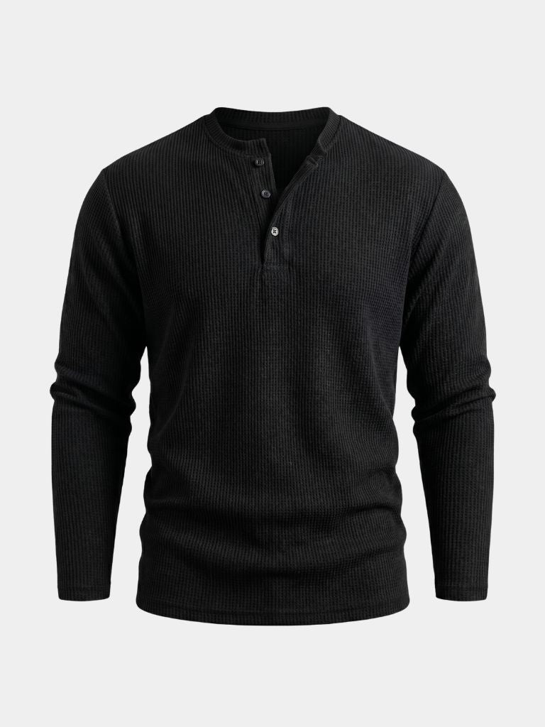 Latitude Ribbed Henley - Verocci Essentials