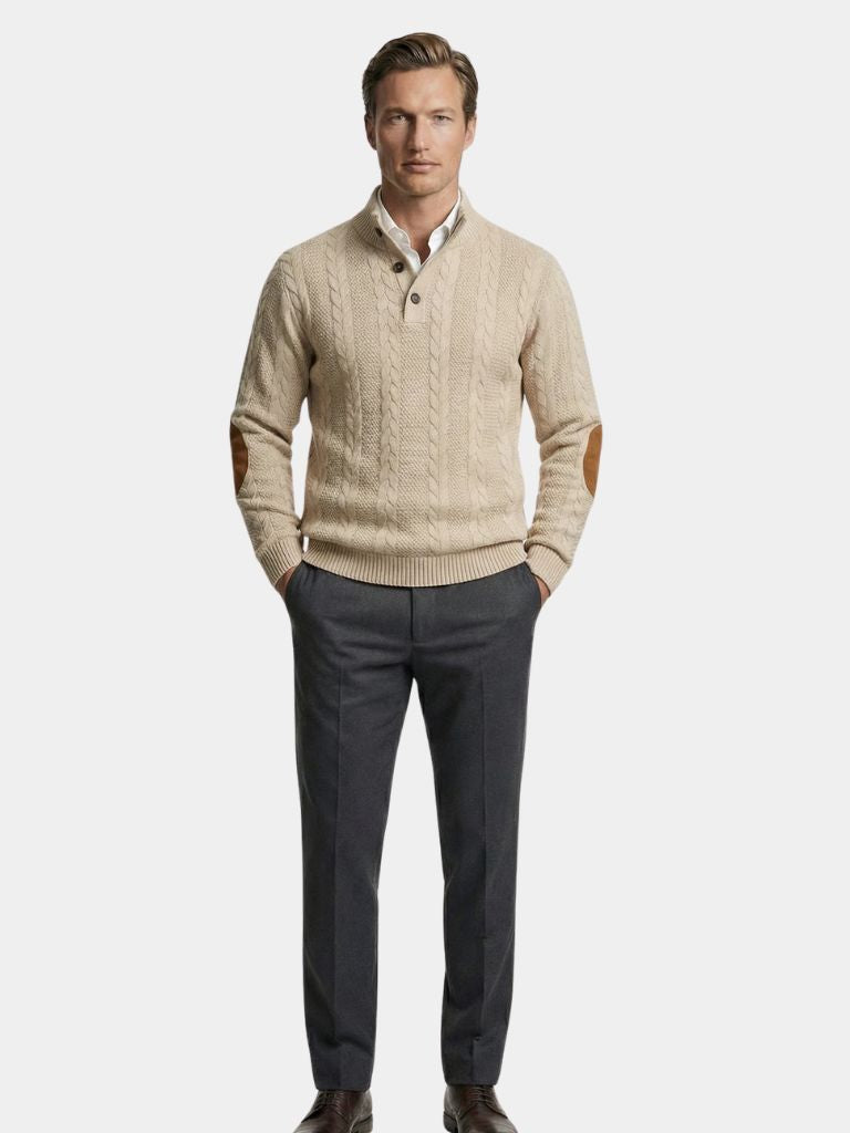 Timberline Long Collar Knit Sweater - Verocci Essentials