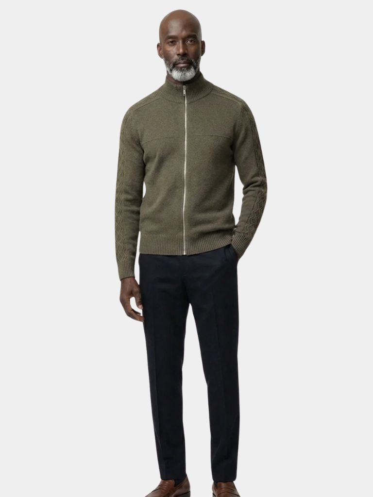 Cashmere Zip Sweater Knit Turtleneck - Verocci Essentials
