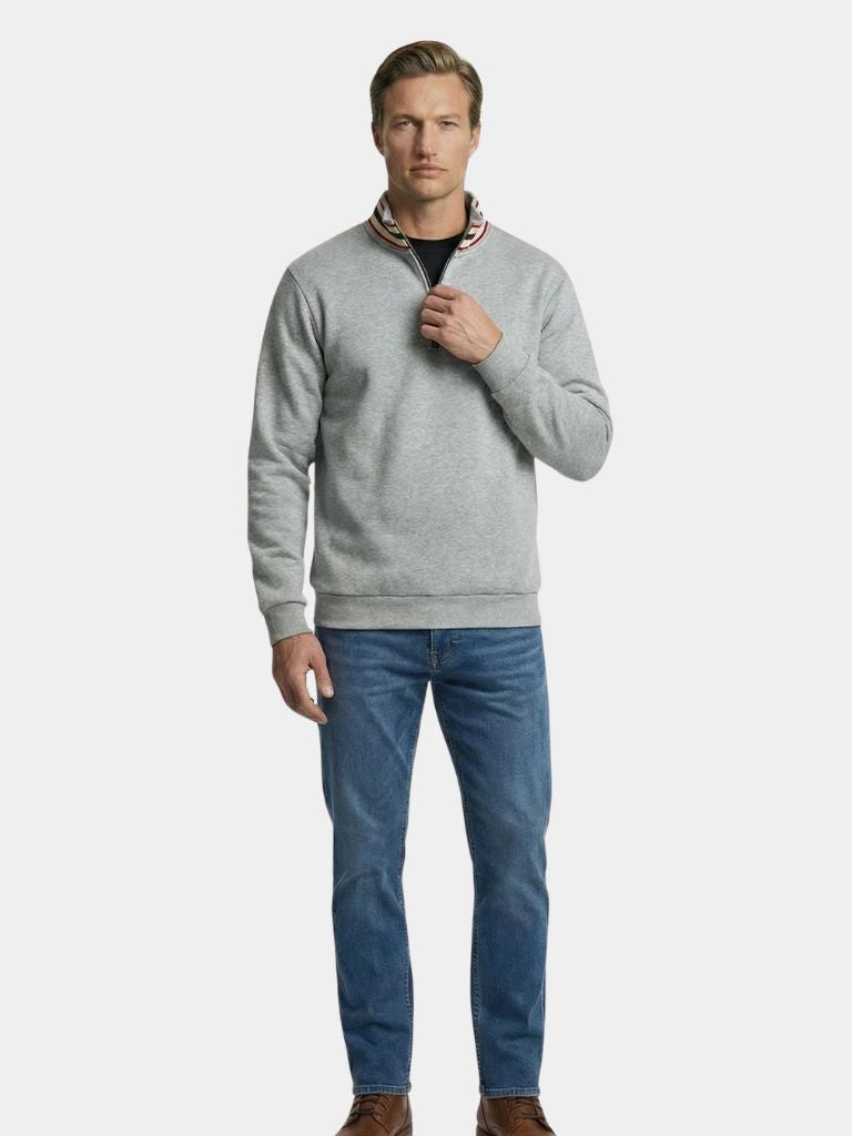 Regent Striped High Collar Pullover - Verocci Essentials