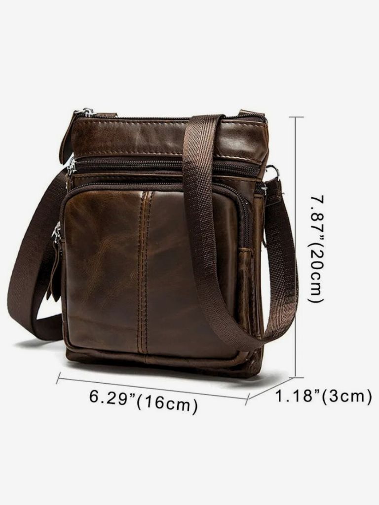 Crossbody Leather Shoulder Bag - Verocci Essentials