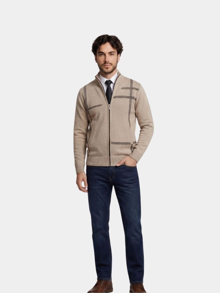 Graphite Symmetry Knit Jacket - Verocci Essentials